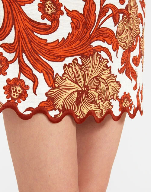 Baia Mini Skirt Reef White in Shot Cotton Baia Mini Skirt Reef White In Shot Cotton -Gustwillers Clothing Shop SKI0124COT005REE01 WH01 4