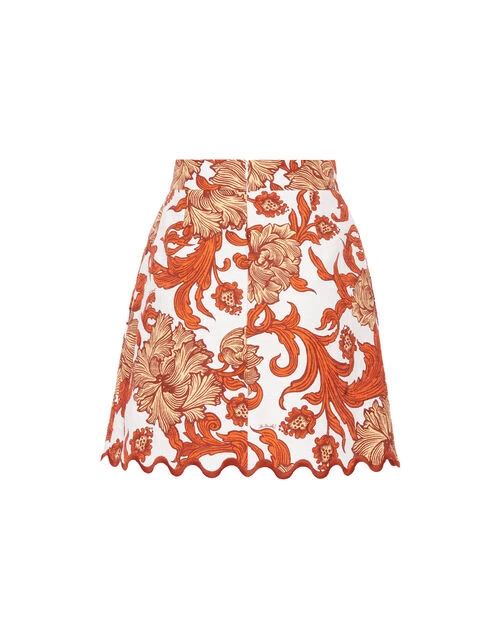 Baia Mini Skirt Reef White in Shot Cotton Baia Mini Skirt Reef White In Shot Cotton -Gustwillers Clothing Shop SKI0124COT005REE01 WH01 8