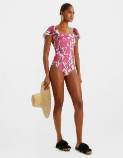 Scarlett Swimsuit Lilium Purple In Piquet Lycra 2 Scarlett Swimsuit Lilium Purple In Piquet Lycra -Gustwillers Clothing Shop SWI0034LYC002LIL01 PU01 2