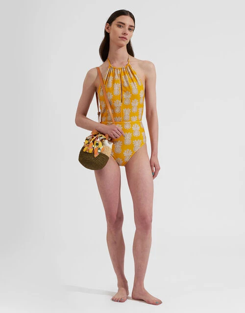Esther Swimsuit Pineapple Sunflower in Lycra Esther Swimsuit Pineapple Sunflower In Lycra -Gustwillers Clothing Shop SWI0035LYC001PNP20 YE02 0