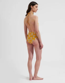 Esther Swimsuit Pineapple Sunflower In Lycra 3 Esther Swimsuit Pineapple Sunflower In Lycra -Gustwillers Clothing Shop SWI0035LYC001PNP20 YE02 3