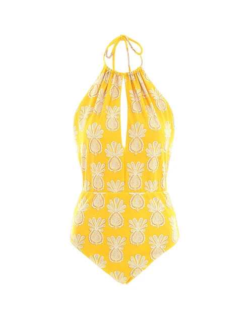 Esther Swimsuit Pineapple Sunflower in Lycra Esther Swimsuit Pineapple Sunflower In Lycra -Gustwillers Clothing Shop SWI0035LYC001PNP20 YE02 4