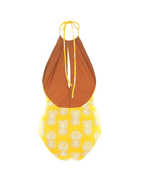 Esther Swimsuit Pineapple Sunflower in Lycra Esther Swimsuit Pineapple Sunflower In Lycra -Gustwillers Clothing Shop SWI0035LYC001PNP20 YE02 5
