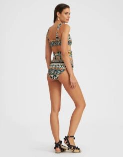 Barbarella Bikini Top Casareale Small Placèe Cream In Lycra -Gustwillers Clothing Shop SWI0049LYC001REA02 WH03 2