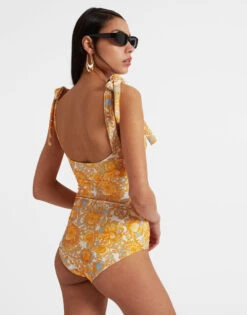 Barbarella Swimsuit Anemone Small Orange In Lycra