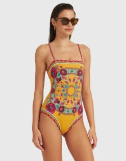 Elle Swimsuit Zodiac Placée Marigold In Supreme Lycra 2 Elle Swimsuit Zodiac Placée Marigold In Supreme Lycra -Gustwillers Clothing Shop SWI0055LYC006ZOD01 OR05 2