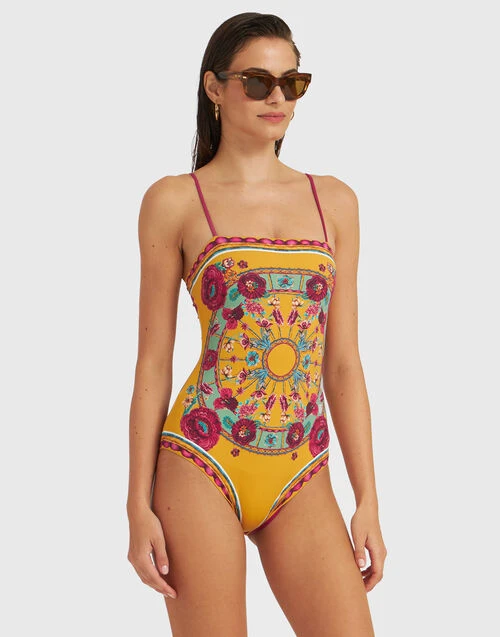 Elle Swimsuit Zodiac Placée Marigold in Supreme Lycra Elle Swimsuit Zodiac Placée Marigold In Supreme Lycra -Gustwillers Clothing Shop SWI0055LYC006ZOD01 OR05 2