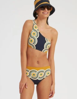 Goddess Top Mudejar Placée Blue In Supreme Lycra