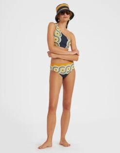 Goddess Top Mudejar Placée Blue In Supreme Lycra -Gustwillers Clothing Shop SWI0057LYC006MUD01 BU03 2