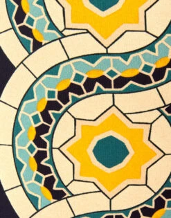 Goddess Top Mudejar Placée Blue In Supreme Lycra -Gustwillers Clothing Shop SWI0057LYC006MUD01 BU03 7