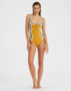 Sunset Suit Sleeveless Mudejar Placée Marigold In Supreme Lycra