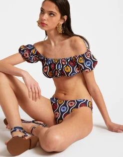 Mirage Top Whitsun Mini Blue In Piquet Lycra