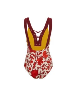 Daiquiri Suit Dragonflower Mini Red In Lycra -Gustwillers Clothing Shop SWI0067LYC001DRE02 RE01 6