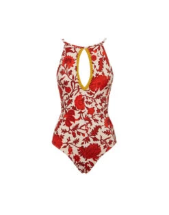 Fonda Swimsuit Dragonflower Mini Red In Lycra -Gustwillers Clothing Shop SWI0073LYC001DRE02 RE01 5