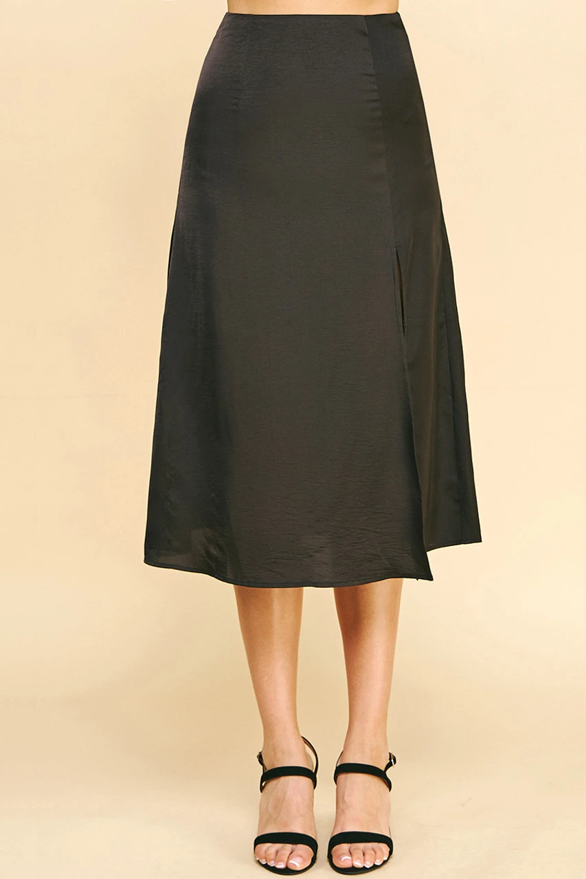 Satin Slit Skirt Satin Slit Skirt -Gustwillers Clothing Shop Satin Slit Skirt S 1 92974.1710518921