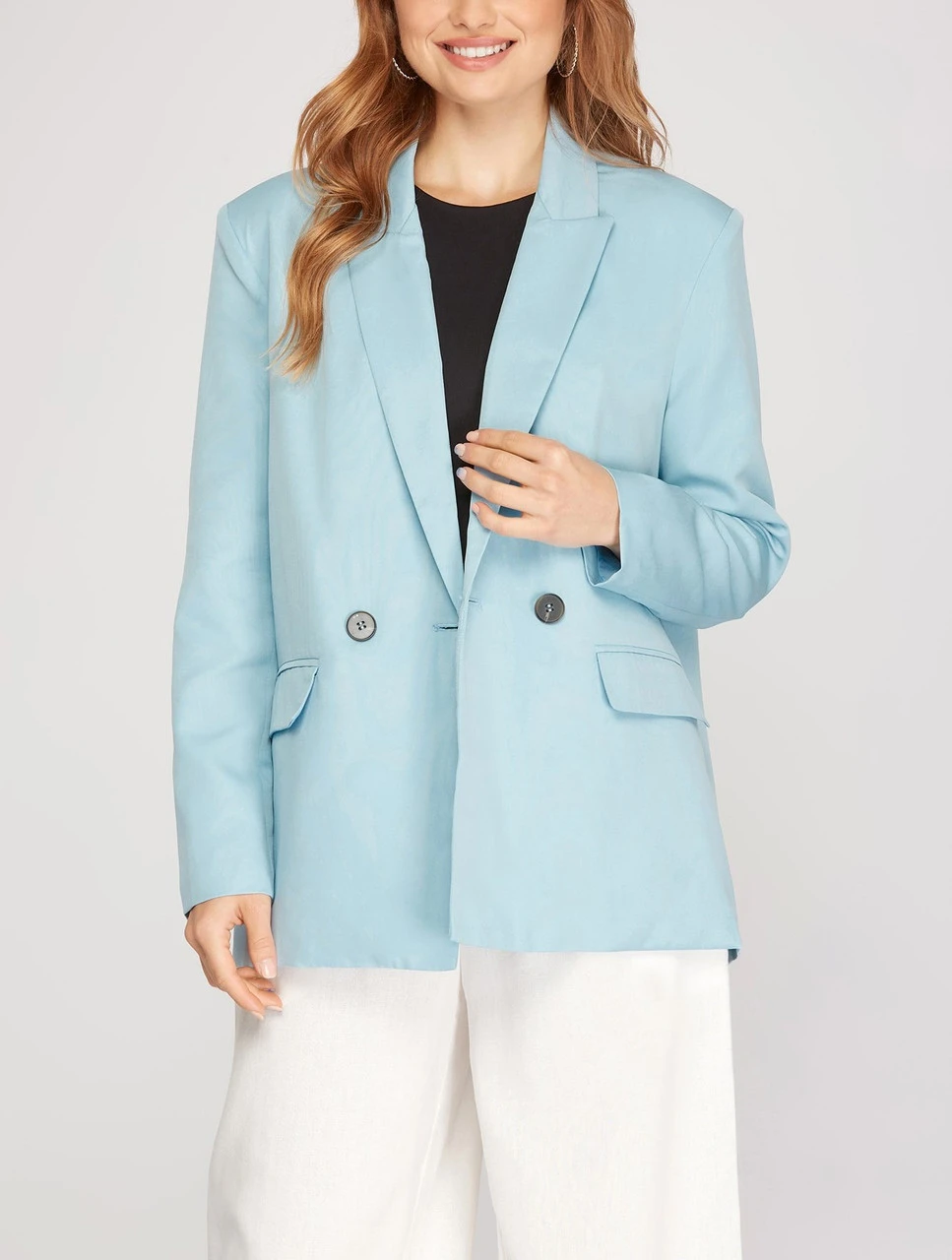 She + Sky Double Breasted Blazer She + Sky Double Breasted Blazer -Gustwillers Clothing Shop She Sky Double Breasted Blazer S 1 03200.1711480263
