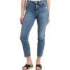 Silver Avery Hi Rise Straight Crop