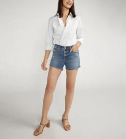 Silver Elyse 4" Short - L53005CVS305 4 Silver Elyse 4" Short - L53005CVS305 -Gustwillers Clothing Shop Silver Elyse 4 Short L53005CVS305 INDIGO 4 38692.1713386997