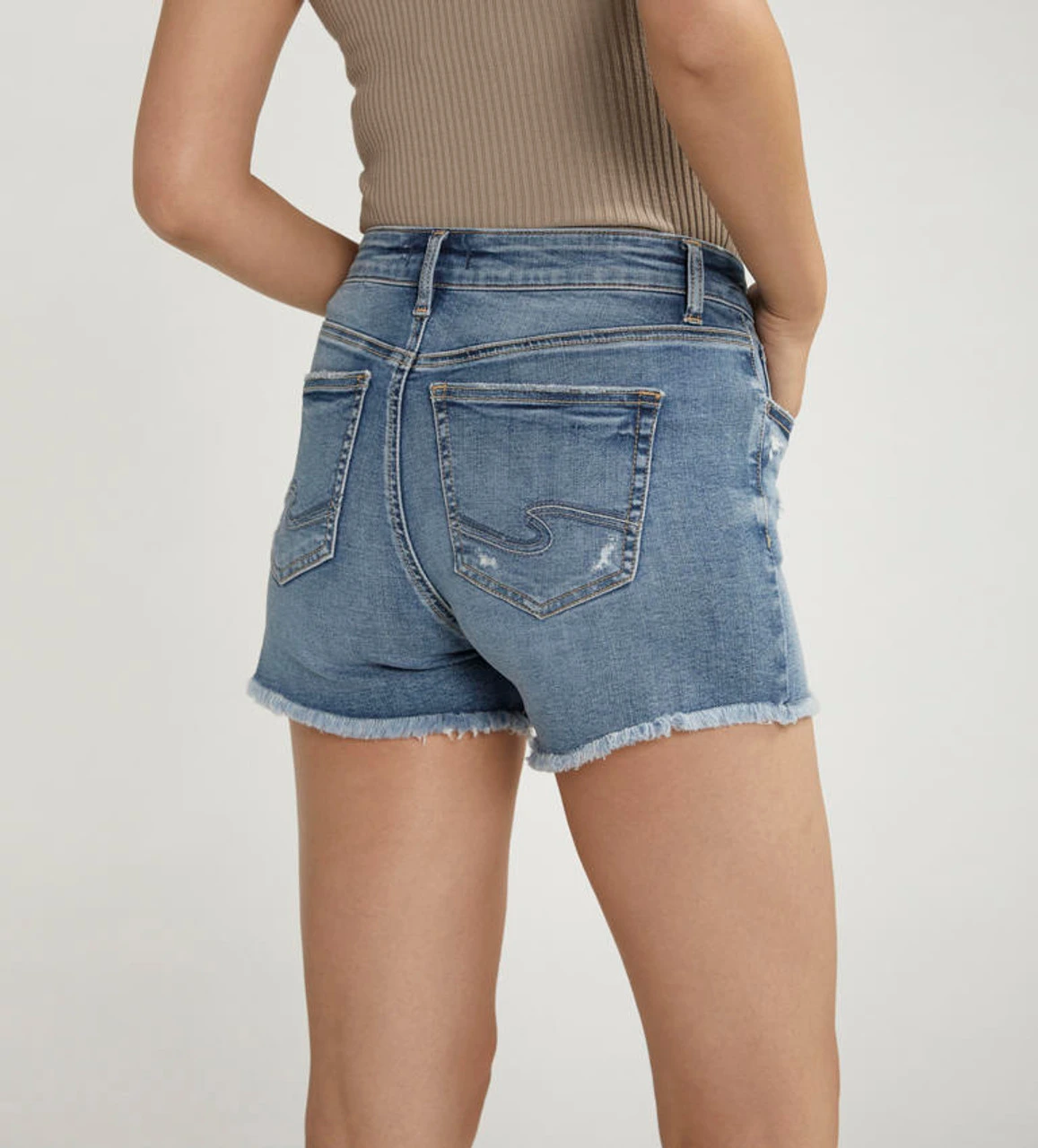 Silver Suki 4" Short - L53946CVS264 Silver Suki 4" Short - L53946CVS264 -Gustwillers Clothing Shop Silver Suki 4 Short L53946CVS264 INDIGO 3 13106.1713382980