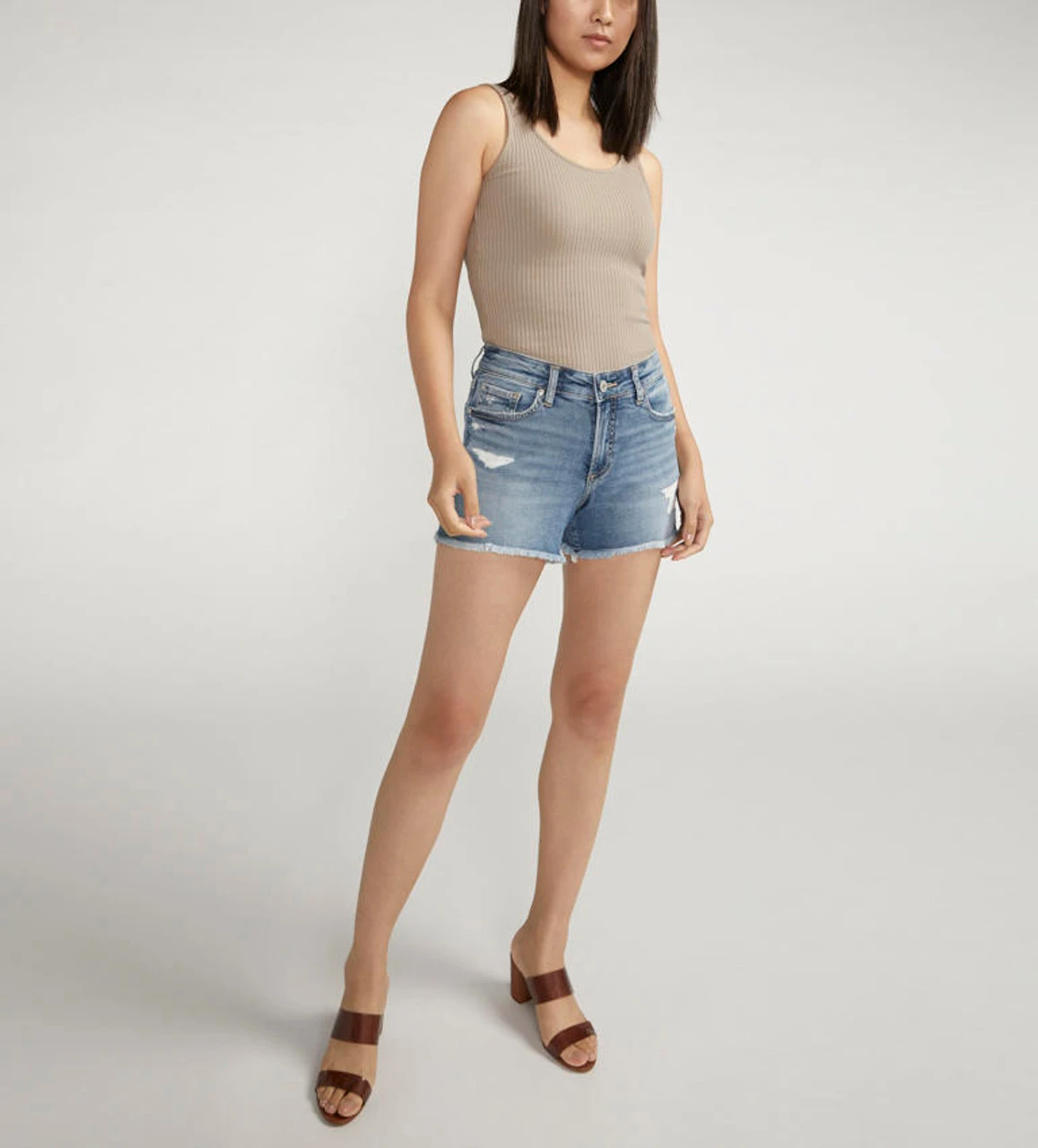 Silver Suki 4" Short - L53946CVS264 Silver Suki 4" Short - L53946CVS264 -Gustwillers Clothing Shop Silver Suki 4 Short L53946CVS264 INDIGO 4 95807.1713382980