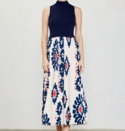 Skies Are Blue Pleated Midi Dress -Gustwillers Clothing Shop Skies are Blue Pleated Midi Dress IVORYNV 1 91913.1714488821