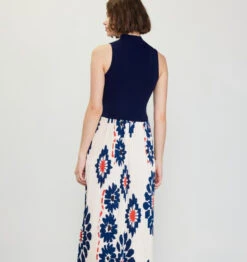 Skies Are Blue Pleated Midi Dress -Gustwillers Clothing Shop Skies are Blue Pleated Midi Dress IVORYNV 3 78581.1714488824