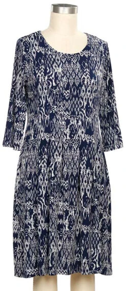 Southern Lady 3/4 Sleeve Madeline Print Dress - 6289