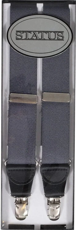 Status Drop Clip Suspenders -Gustwillers Clothing Shop Status Drop Clip Suspenders BLACK 1 91537.1710943494