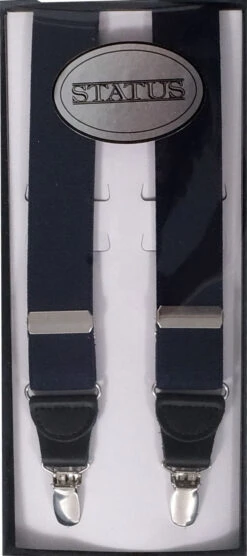 Status Drop Clip Suspenders -Gustwillers Clothing Shop Status Drop Clip Suspenders NAVY 1 24221.1710943485