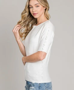 Super Soft Ruffled Dolman Top -Gustwillers Clothing Shop Super Soft Ruffled Dolman Top OFFWHT 2 76104.1711566085
