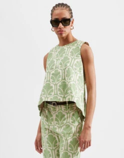 La Scala Top Grove In Shot Cotton