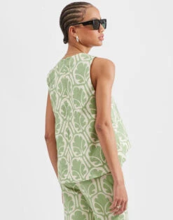 La Scala Top Grove In Shot Cotton 2 La Scala Top Grove In Shot Cotton -Gustwillers Clothing Shop TOP0016COT005GRV01 GR05 2