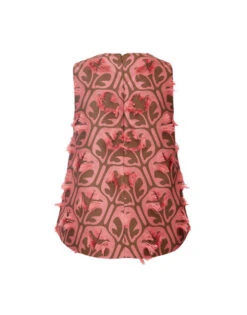 La Scala Top Grove Kaki/Pink In Jacquard -Gustwillers Clothing Shop TOP0016JCQ043GRV03 PI01 5