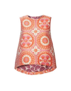 La Scala Top Sun Orange In Jacquard -Gustwillers Clothing Shop TOP0016JCQ074SUN01 OR02 4