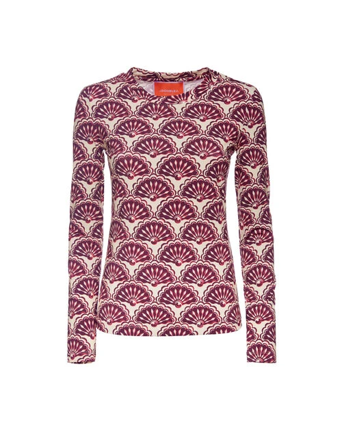 Crew Top Fans Purple in Skinny Jersey Crew Top Fans Purple In Skinny Jersey -Gustwillers Clothing Shop TOP0024JER005FAN01 PU01 4