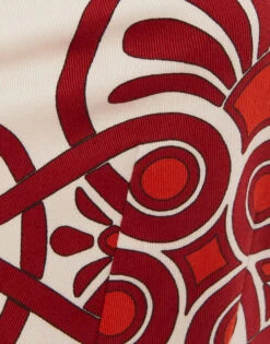 Baia Crop Top Medallion Placée Cream In Flat Cotton Stretch -Gustwillers Clothing Shop TOP0094COT037MED01 WH03 9