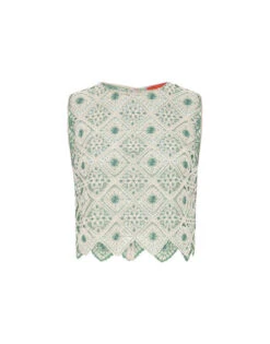 Aria Top Agua Cream In Macramé -Gustwillers Clothing Shop TOP0125JCQ078AGU01 WH03 5