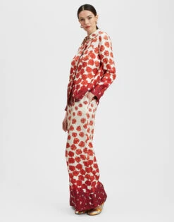 Palazzo Pants Haze Placèe Red In Silk Twill