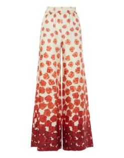 Palazzo Pants Haze Placèe Red In Silk Twill -Gustwillers Clothing Shop TRO0003SIL001HAZ01 RE01 4