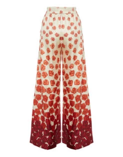Palazzo Pants Haze Placèe Red In Silk Twill -Gustwillers Clothing Shop TRO0003SIL001HAZ01 RE01 5