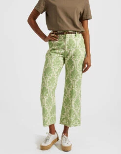 Hendrix Pants Grove In Shot Cotton -Gustwillers Clothing Shop TRO0014COT005GRV01 GR05 2