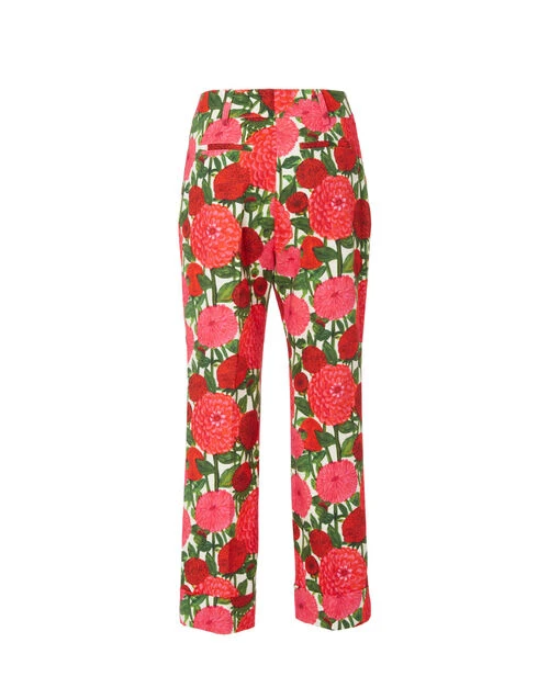 Hendrix Pants Pink Dahlias in Shot Cotton Hendrix Pants Pink Dahlias In Shot Cotton -Gustwillers Clothing Shop TRO0014COT005 DAH0001 5