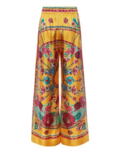 Palazzo Pants Zodiac Placée Marigold In Silk Twill 5 Palazzo Pants Zodiac Placée Marigold In Silk Twill -Gustwillers Clothing Shop TRO0026SIL006ZOD01 OR05 7