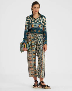 Drawstring Pants Casareale Small Placèe Cream In Silk Twill 2 Drawstring Pants Casareale Small Placèe Cream In Silk Twill -Gustwillers Clothing Shop TRO0053SIL001REA02 WH03 2