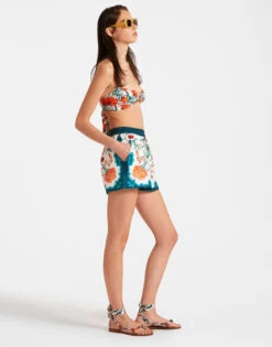 Pull-Up Shorts Morpheus Orange In Silk Twill