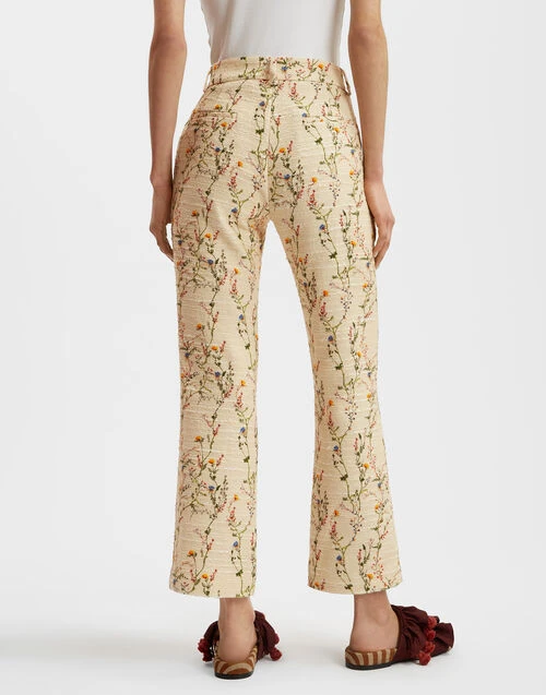 24/7 Pants Primavera Cream in Tweed 24/7 Pants Primavera Cream In Tweed -Gustwillers Clothing Shop TRO0069COT051PRI01 WH03 1