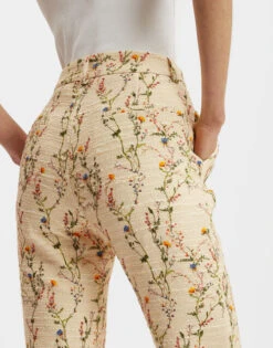 24/7 Pants Primavera Cream In Tweed 3 24/7 Pants Primavera Cream In Tweed -Gustwillers Clothing Shop TRO0069COT051PRI01 WH03 3