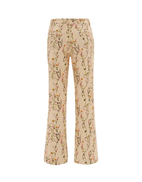 24/7 Pants Primavera Cream in Tweed 24/7 Pants Primavera Cream In Tweed -Gustwillers Clothing Shop TRO0069COT051PRI01 WH03 8