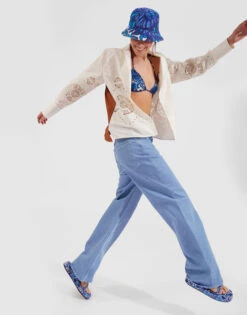 Better Than Your Boyfriend Jeans Light Blue In Denim -Gustwillers Clothing Shop TRO0091DEN001SOLID BU01 4