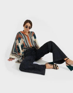 Flare Jeans Corte Black In Denim 5 Flare Jeans Corte Black In Denim -Gustwillers Clothing Shop TRO0096DEN001CRT04 BL01 4